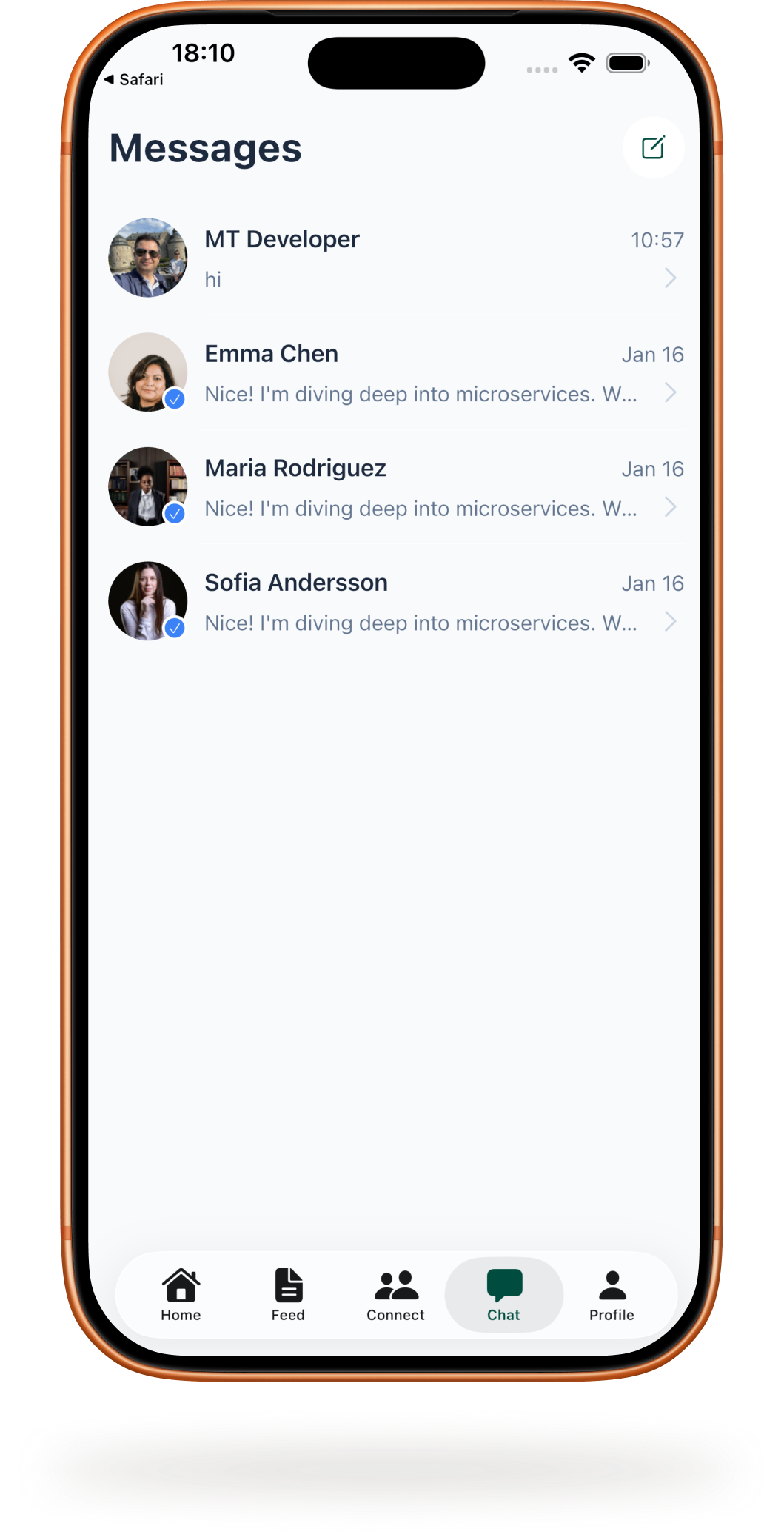 PushClub real-time messaging between connected developers